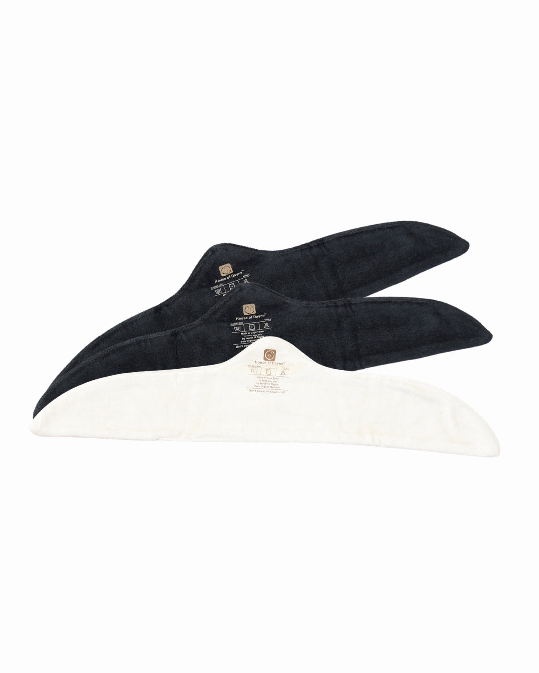 3 Pack (2 Black & 1 Cream) - Organic Bamboo Bra Liners