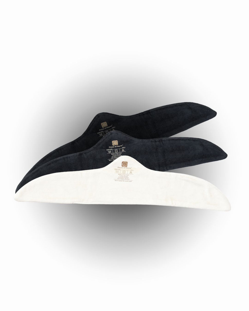 3 Pack (2 Black & 1 Cream) - Organic Bamboo Bra Liners