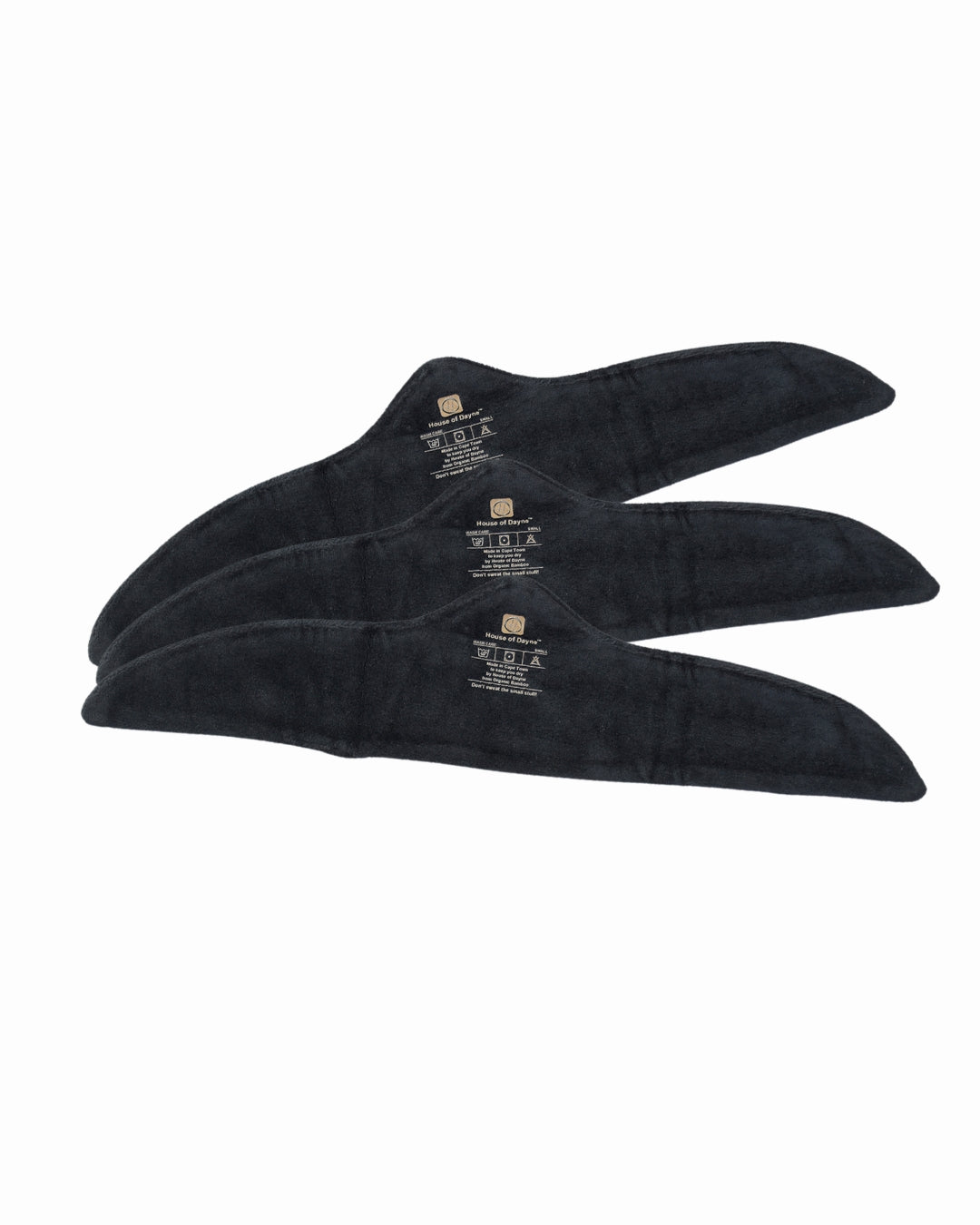 3-Pack Black Organic Bamboo Bra Liner – Hypoallergenic & Reusable