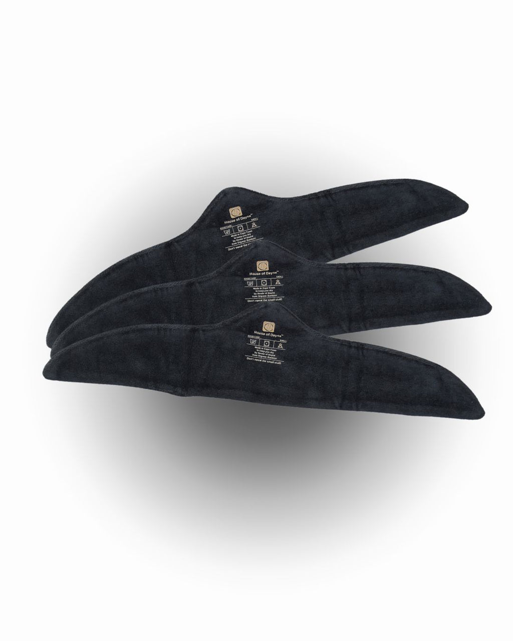 3-Pack Black Organic Bamboo Bra Liner – Hypoallergenic & Reusable