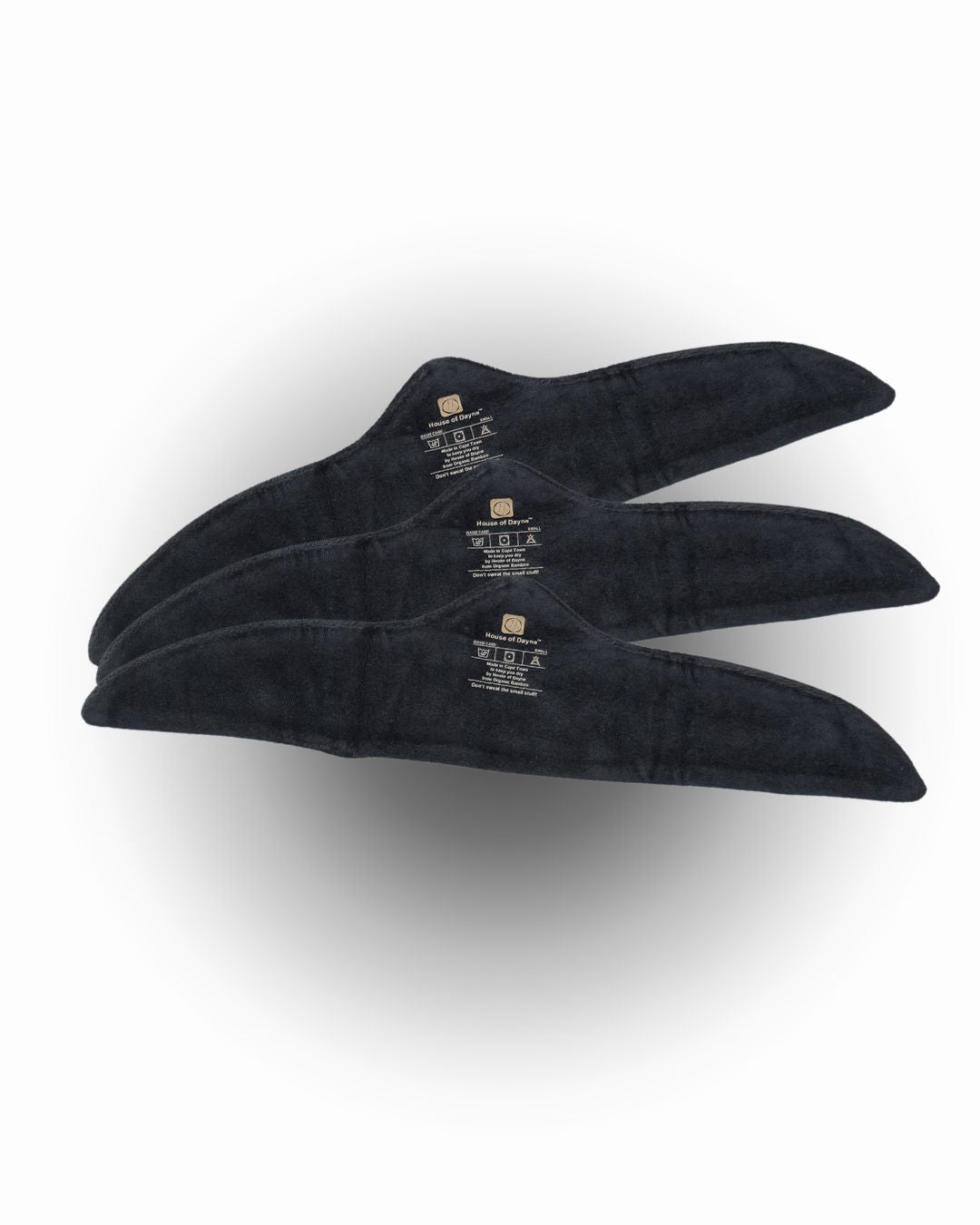 3-Pack Black Organic Bamboo Bra Liner – Hypoallergenic & Reusable