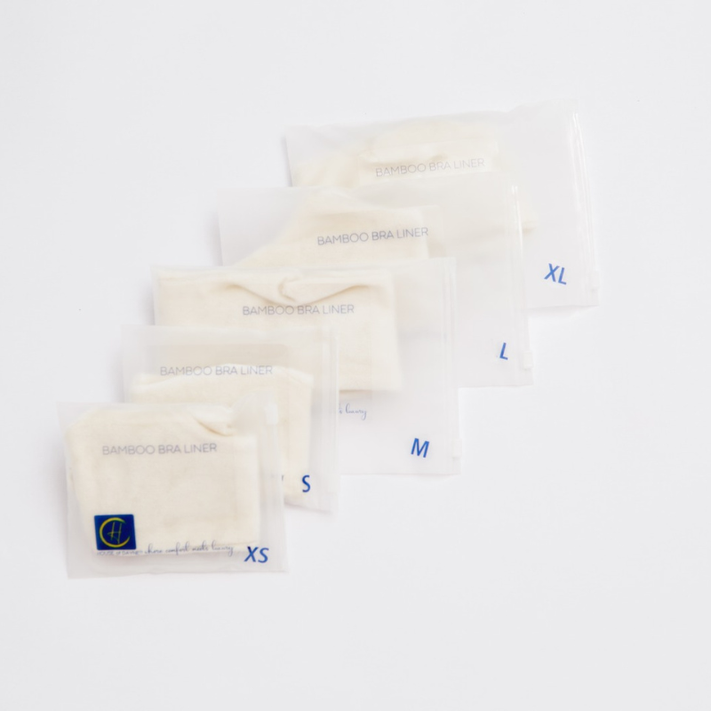 3-Pack 2 Black & 1 Cream - Organic Bamboo Bra Liners –