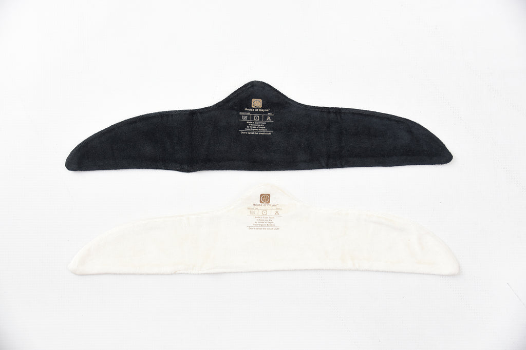 3-Pack 2 Cream & 1 Black -  Organic Bamboo Bra Liners –