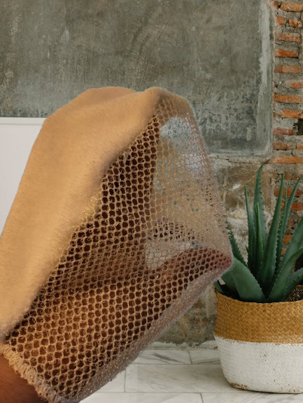Exfoliator Hamam Scrub & Bamboo  Wash Mitten -Dual Textured Deep Cleansing